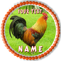 Rooster - Edible Cake Topper, Cupcake Toppers, Strips