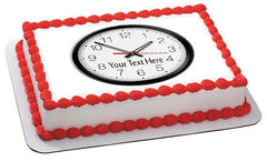 Round wall clock - Edible Cake Topper, Cupcake Toppers, Strips