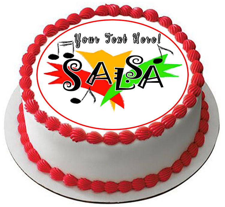Salsa - Edible Cake Topper, Cupcake Toppers, Strips