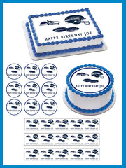 SEATTLE SEAHAWKS - Edible Cake Topper OR Cupcake Topper, Decor