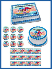 Shimmer and Shine Edible Birthday Cake Topper OR Cupcake Topper, Decor - Edible Prints On Cake (Edible Cake &Cupcake Topper)