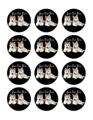 Siberian Husky Puppy Dog - Edible Cake Topper, Cupcake Toppers, Strips