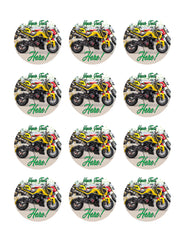 Sport Motorcycle - Edible Cake Topper, Cupcake Toppers, Strips