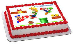 Super Mario Luigi 2 Edible Birthday Cake Topper OR Cupcake Topper, Decor - Edible Prints On Cake (Edible Cake &Cupcake Topper)