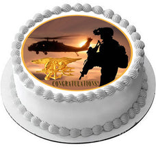 US Navy Seal - Edible Cake Topper OR Cupcake Topper, Decor
