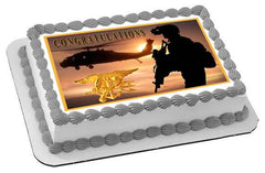 US Navy Seal Edible Birthday Cake Topper OR Cupcake Topper, Decor - Edible Prints On Cake (Edible Cake &Cupcake Topper)