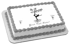 Yoga - Edible Cake Topper, Cupcake Toppers, Strips