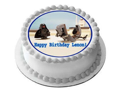 Lego Darth Maul Edible Birthday Cake Topper OR Cupcake Topper, Decor - Edible Prints On Cake (Edible Cake &Cupcake Topper)