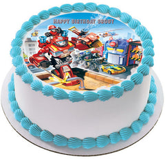 Transformers Rescue - Edible Cake Topper OR Cupcake Topper, Decor
