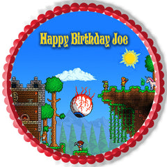Terraria (Nr1) - Edible Cake Topper OR Cupcake Topper, Decor