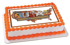 Thanksgiving American Folk - Edible Cake Topper, Cupcake Toppers, Strips