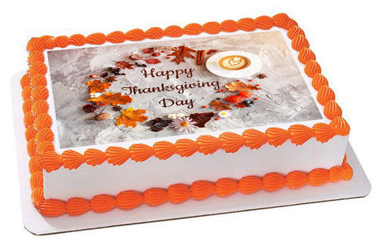 Thanksgiving VI - Edible Cake Topper, Cupcake Toppers, Strips