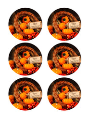 Thanksgiving IV - Edible Cake Topper, Cupcake Toppers, Strips