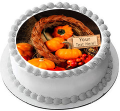 Thanksgiving IV - Edible Cake Topper, Cupcake Toppers, Strips