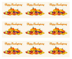Thanksgiving (Nr2) - Edible Cake Topper OR Cupcake Topper, Decor