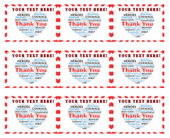 Thank you Heart for Covid-19 Nurses and Healthcare - Edible Cake Topper, Cupcake Toppers, Strips
