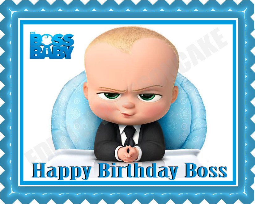 The Boss Baby - Edible Birthday Cake Topper OR Cupcake Topper, Decor