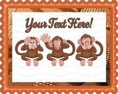 The Monkeys Faces - Edible Cake Topper, Cupcake Toppers, Strips
