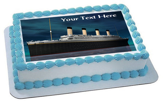 Titanic ship (Nr1) - Edible Cake Topper, Cupcake Toppers, Strips