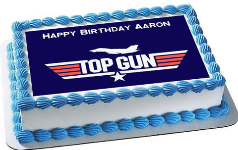Top Gun - Edible Cake Topper OR Cupcake Topper, Decor