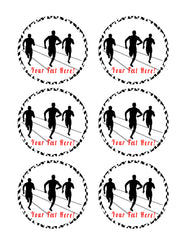 Track and Field Athletes - Edible Cake Topper, Cupcake Toppers, Strips