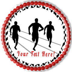 Track and Field Athletes - Edible Cake Topper, Cupcake Toppers, Strips