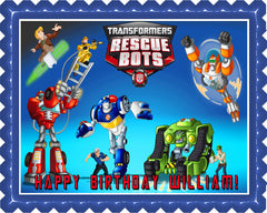 Transformers Rescue Bots (Nr1) - Edible Cake Topper OR Cupcake Topper,