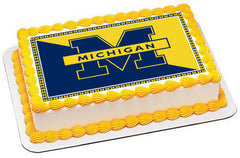 University of Michigan - Edible Cake Topper OR Cupcake Topper, Decor