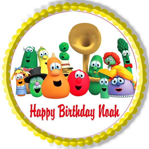 VEGGIE TALES Characters - Edible Cake Topper OR Cupcake Topper, Decor