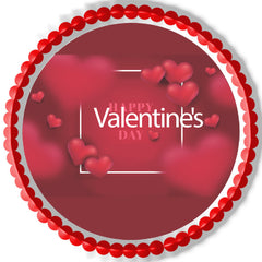 Valentine`s Day (Nr2) - Edible Cake Topper, Cupcake Toppers, Strips