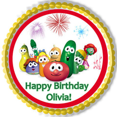 VEGGIE TALES Characters (Nr6) - Edible Cake Topper OR Cupcake Topper, Decor