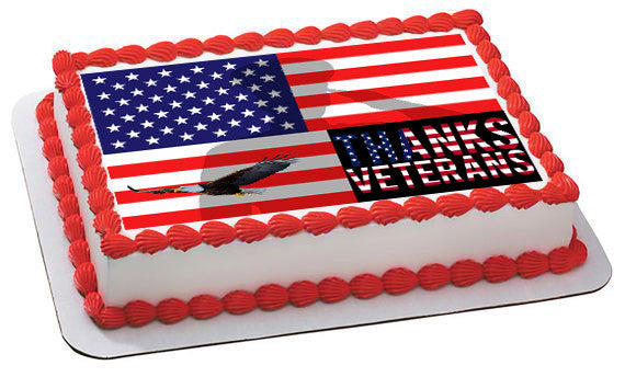 Veterans Day (Nr2) - Edible Birthday Cake Topper OR Cupcake Topper, Decor