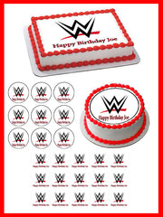 WWE Edible Birthday Cake Topper OR Cupcake Topper, Decor