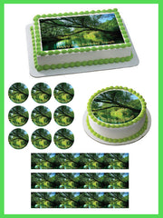 Natur - River Background Edible Birthday Cake Topper OR Cupcake Topper, Decor - Edible Prints On Cake (Edible Cake &Cupcake Topper)
