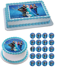 FROZEN 3  Edible Birthday Cake Topper OR Cupcake Topper, Decor - Edible Prints On Cake (Edible Cake &Cupcake Topper)