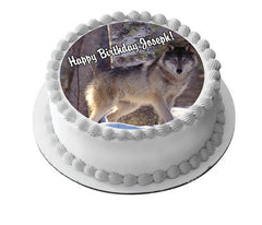 Wolf - Edible Cake Topper OR Cupcake Topper, Decor