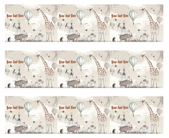 Woodland Animals with Giraffe Zebra - Edible Cake Topper, Cupcake Toppers, Strips