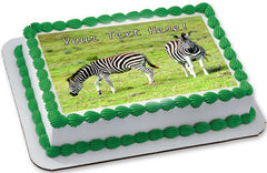 Zebra - Edible Cake Topper, Cupcake Toppers, Strips