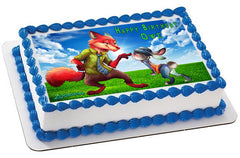 Zootopia 2 Edible Birthday Cake Topper OR Cupcake Topper, Decor - Edible Prints On Cake (Edible Cake &Cupcake Topper)