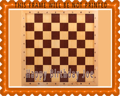 Chess Board (Nr2) - Edible Cake Topper, Cupcake Toppers, Strips