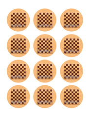 Chess Board (Nr2) - Edible Cake Topper, Cupcake Toppers, Strips