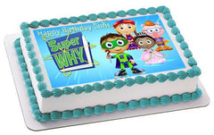 SUPER WHY 3 Edible Birthday Cake Topper OR Cupcake Topper, Decor - Edible Prints On Cake (Edible Cake &Cupcake Topper)