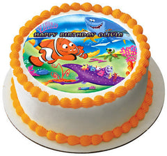 NEMO 1 Edible Birthday Cake Topper OR Cupcake Topper, Decor - Edible Prints On Cake (Edible Cake &Cupcake Topper)