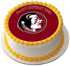Florida State Seminoles Edible Birthday Cake Topper OR Cupcake Topper, Decor - Edible Prints On Cake (Edible Cake &Cupcake Topper)