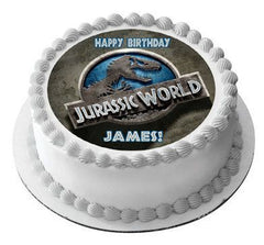 Jurassic World 1 Edible Birthday Cake Topper OR Cupcake Topper, Decor - Edible Prints On Cake (Edible Cake &Cupcake Topper)