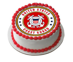US Coast Guard - Edible Cake Topper OR Cupcake Topper, Decor