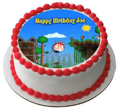 Terraria 1 Edible Birthday Cake Topper OR Cupcake Topper, Decor - Edible Prints On Cake (Edible Cake &Cupcake Topper)