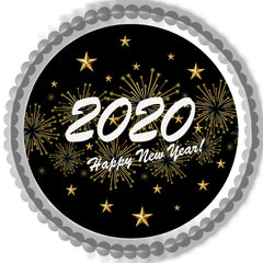 New Year (Nr3) - Edible Cake Topper, Cupcake Toppers, Strips