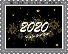 New Year (Nr3) - Edible Cake Topper, Cupcake Toppers, Strips