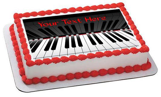 Piano keys (Nr2) - Edible Cake Topper OR Cupcake Topper, Decor